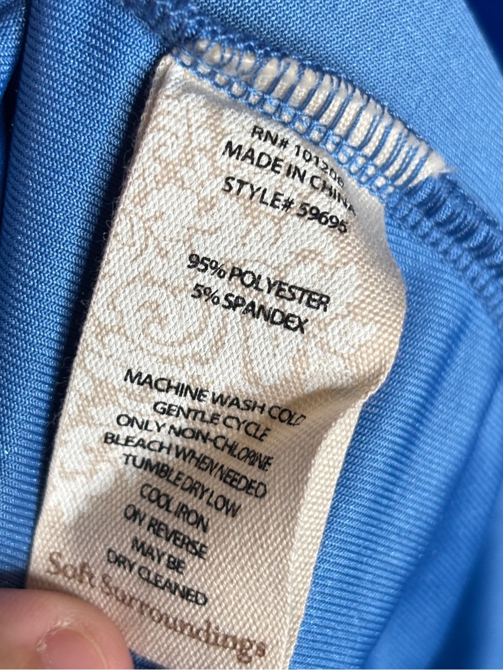Soft Surroundings | Velvet Shimmer Button Front Blouse Top Blue | 2X | Stretch - Picture 5 of 6
